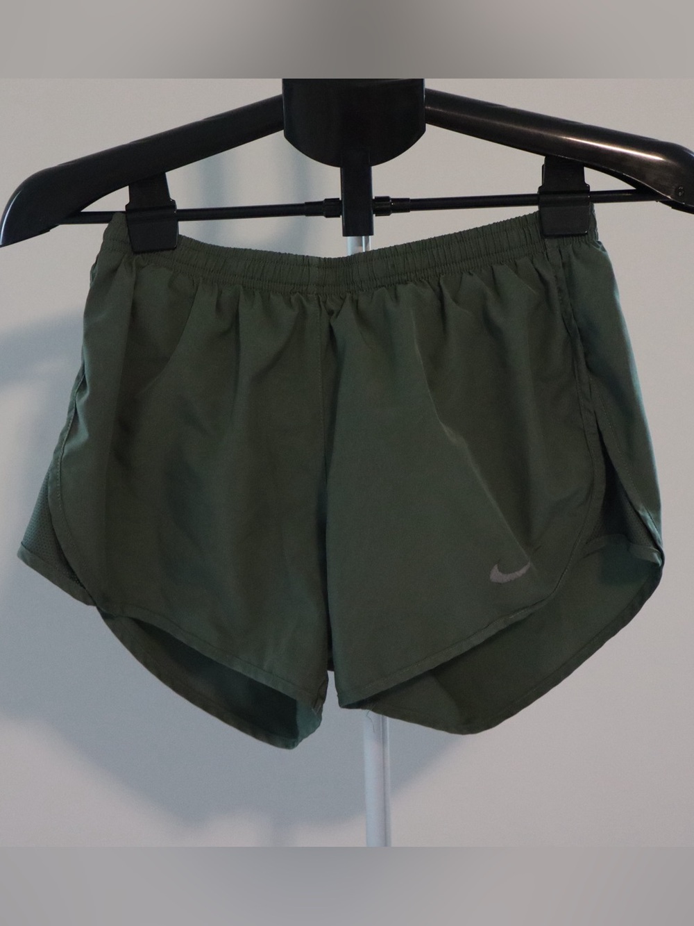 Nike Women’s Olive Running Shorts with Reflective Swoosh